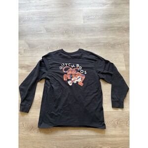 Dutch Bros Long Sleeve T Shirt Black With Tiger XL